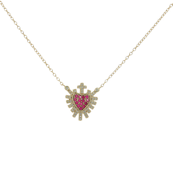 04633 Collar Sagrado Corazón rosa