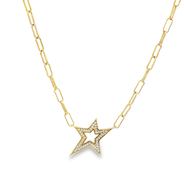 04263 COLLAR CONTORNO ESTRELLA CON ZIRCONIAS