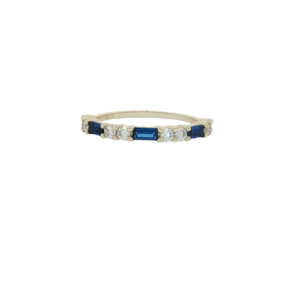 04902 Anillo baguettes azul