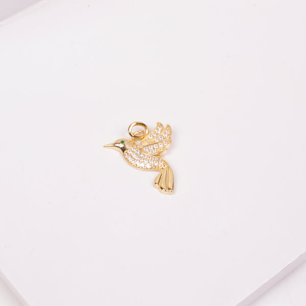 04686 Charm colibri dorado