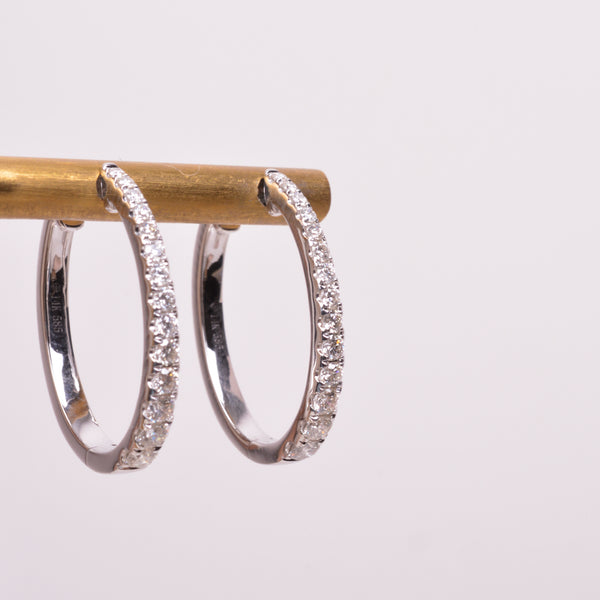 25-81124 Arracadas oro blanco 20x16mm