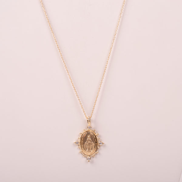 23-8203 MEDALLA VIRGEN MILAGROSA CUATRO DIAMANTES