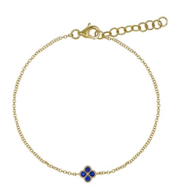 25-81171 Pulsera clover zafiro