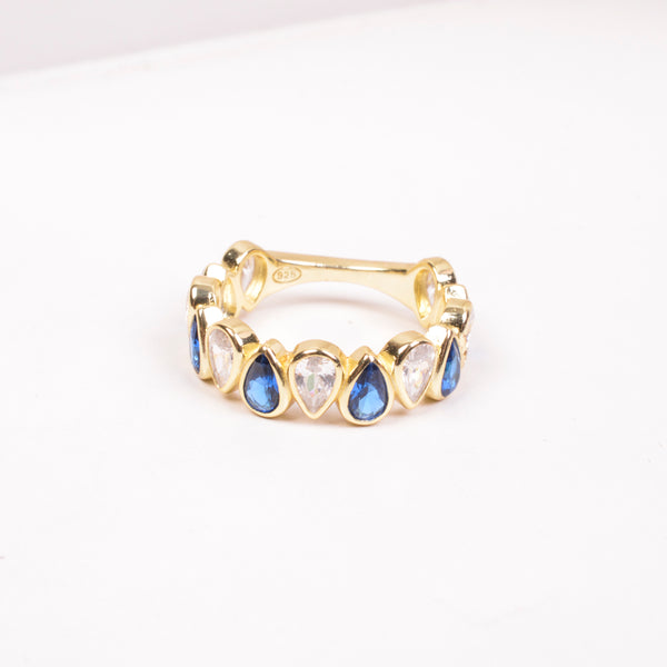 25-73401 Anillo gotas azules talla 7