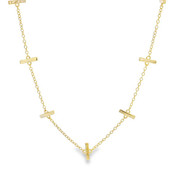 04428 Collar barras dorado