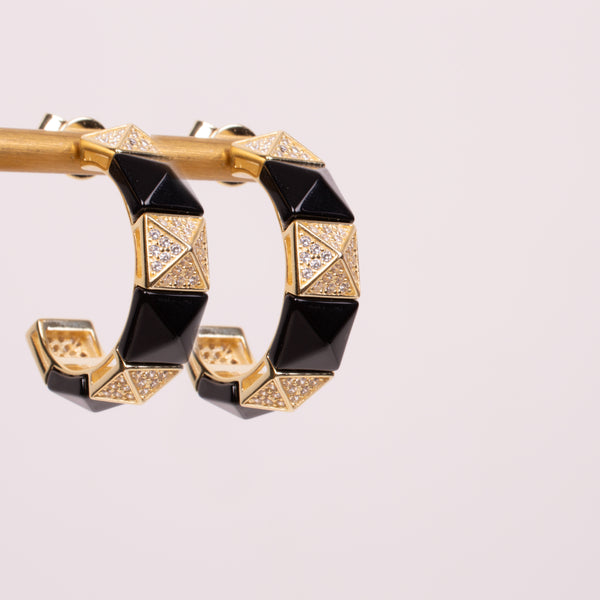 73873 Arracadas piramides onix y zirconias