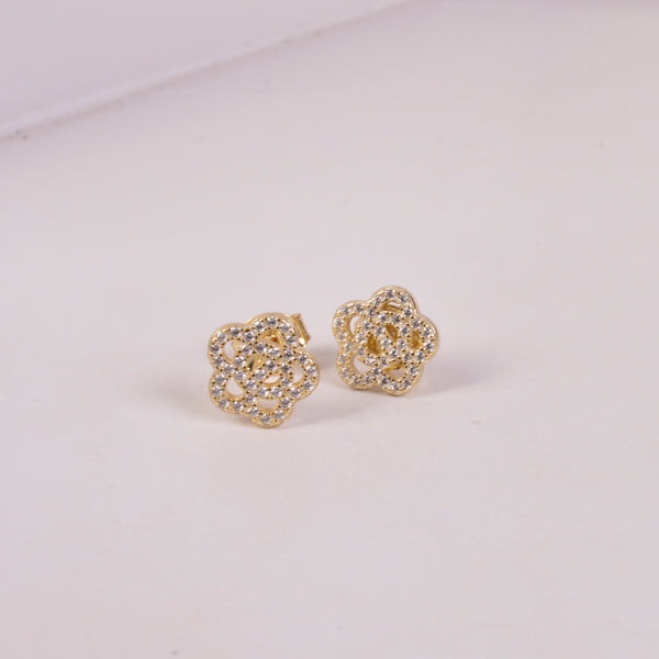 04775 Aretes flor dorado