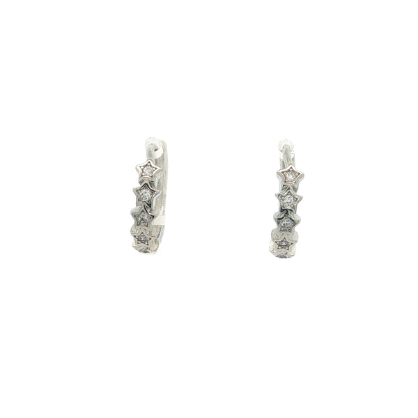 25-02121 Arracadas cinco estrellas plateado