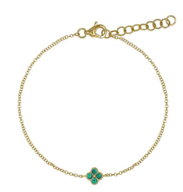 25-81169 Pulsera clover esmeralda