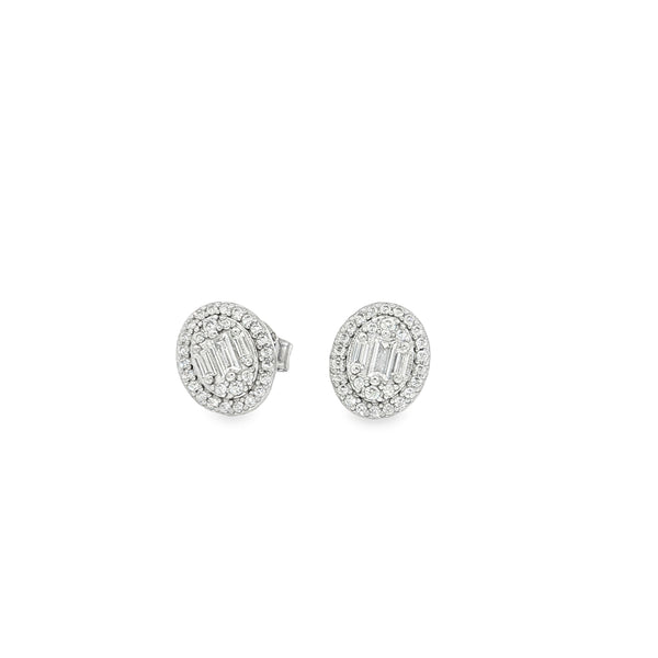 04893 Studs ovalo plateado