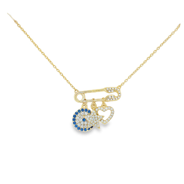 04677 Collar pin con charms