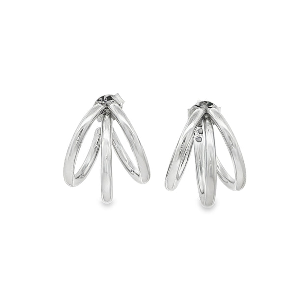 0441 ARRACADAS TRIPLES PLATEADO