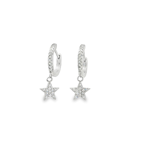 04976 Arracadas dije estrella plateado