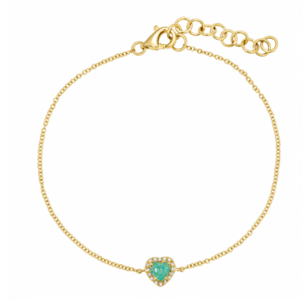 25-81165 Pulsera corazón esmeralda