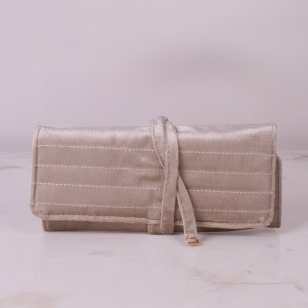 24-7732 JOYERO ROLL ON TERCIOPELO  BEIGE