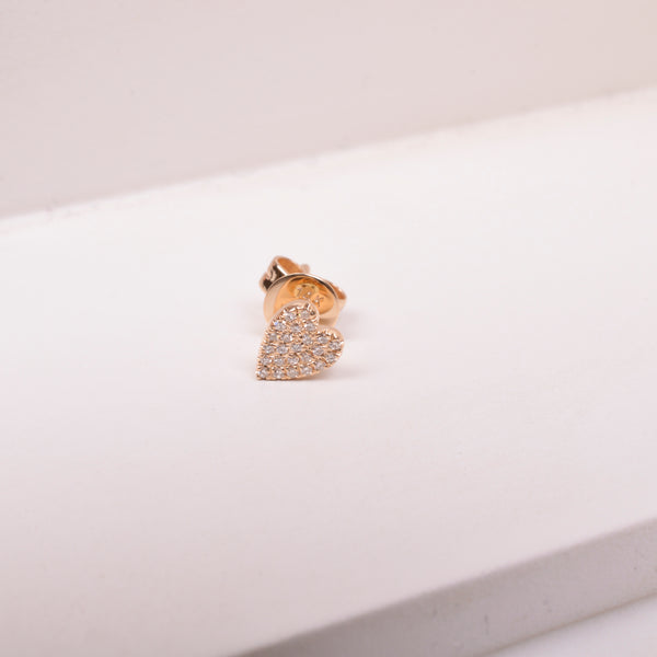 25-81115 Stud corazon oro amarillo