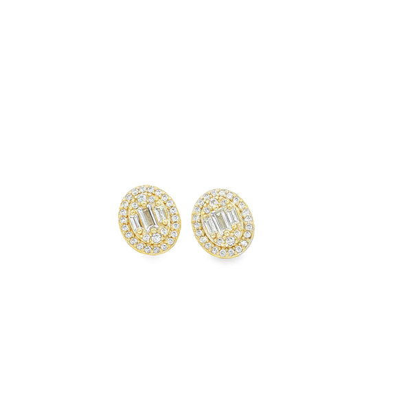 04492 Studs ovalo dorado