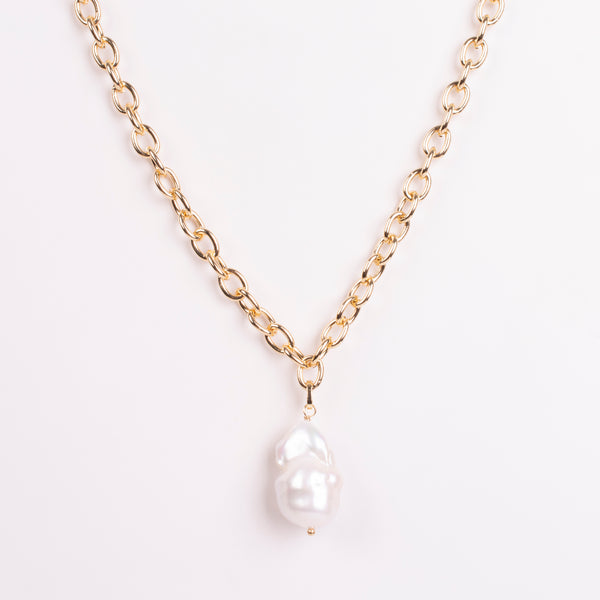 24-9360  COLLAR LARGO CON PERLA GRANDE