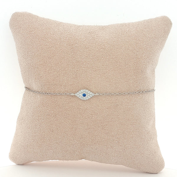 04456 Pulsera ojo plateado