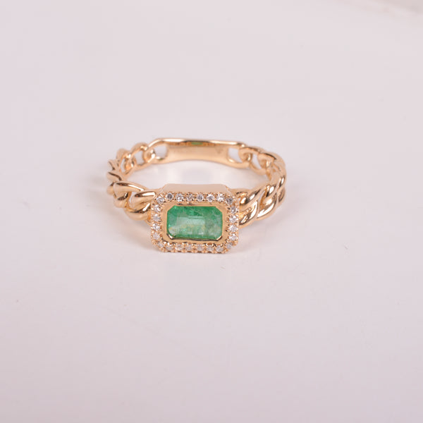 25-8129 Anillo esmeralda talla 6.5