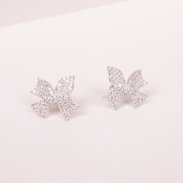 73868 Studs moño lazo plateado