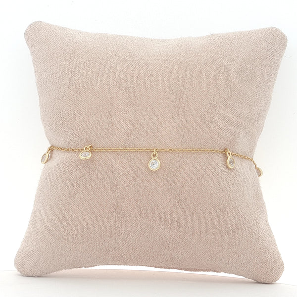 25-1057 Pulsera bezels dorada