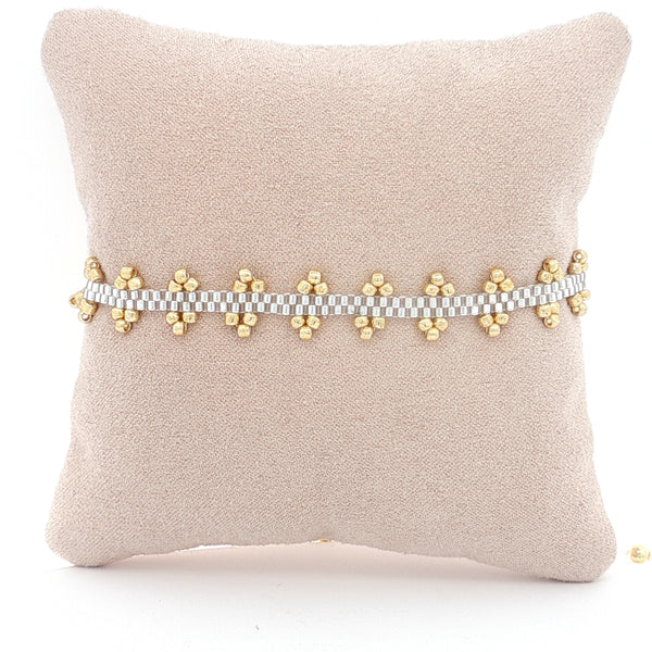 25-7962 Pulsera trios blanco