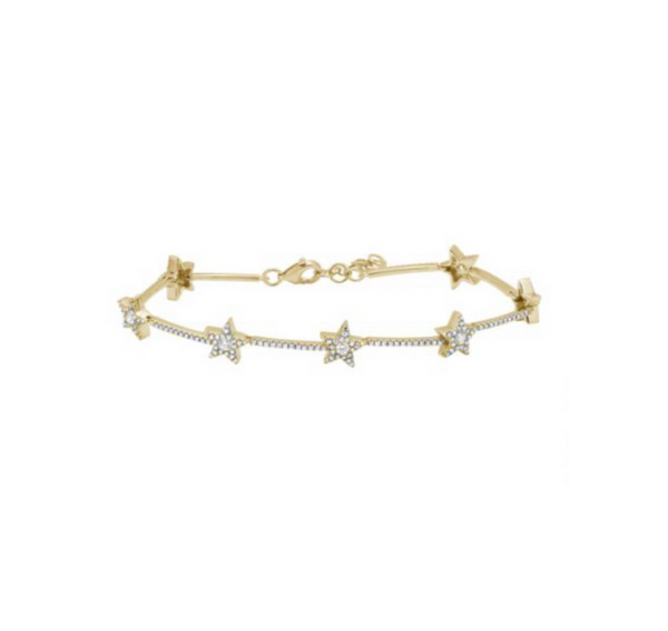 25-81197 Pulsera estrellas oro amarillo
