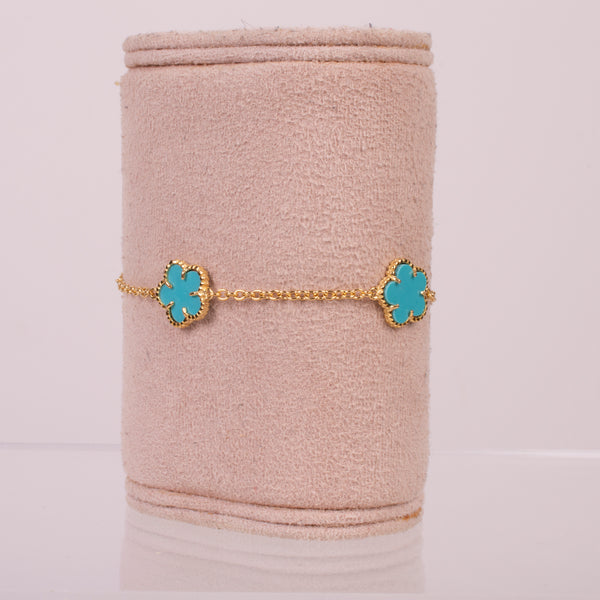 73452 PULSERA FLORES TURQUESA