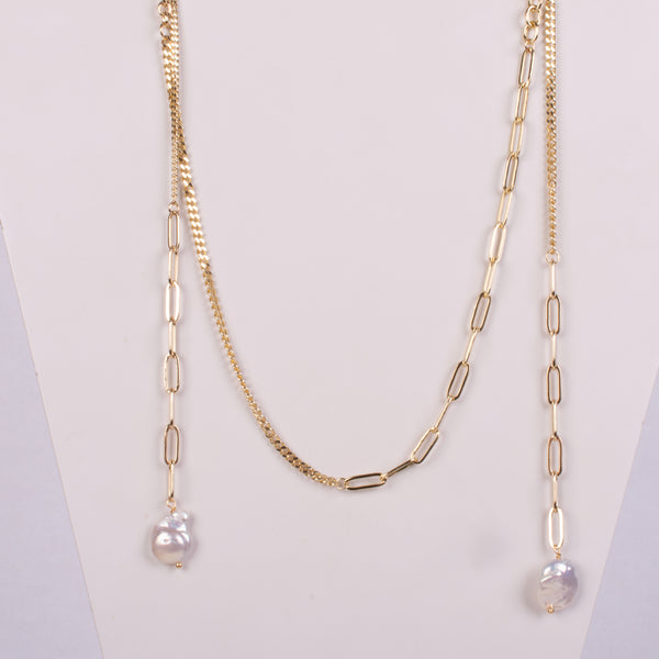 25-93119 Collar largo combinacion de cadenas