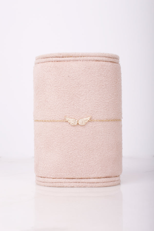 23-8127 PULSERA ALAS ORO AMARILLO Y DIAMANTES