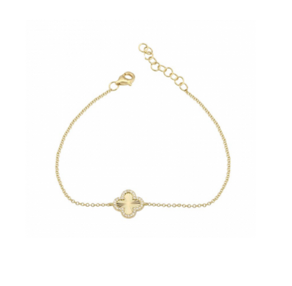 25-81189 Pulsera clover dorada