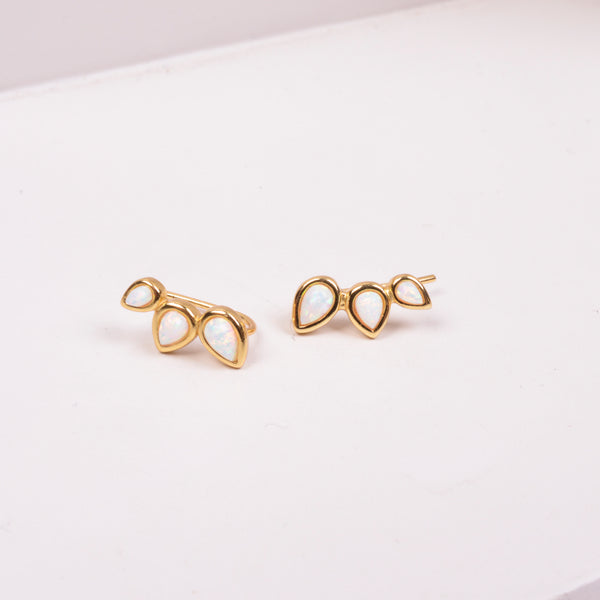 25-73389 Ear crawlers gotas opalo dorado