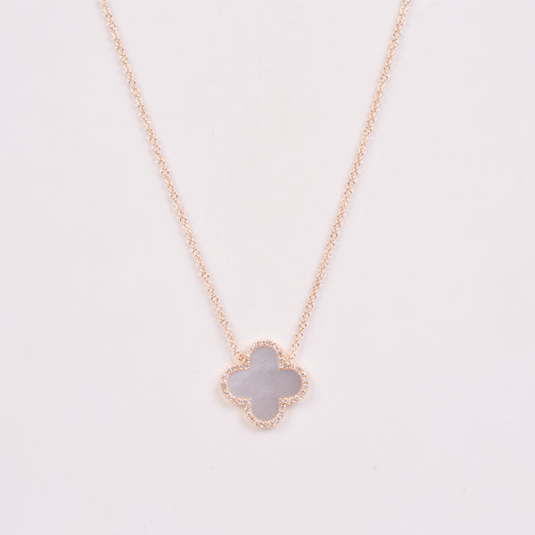 25-8163 Collar flor madre perla