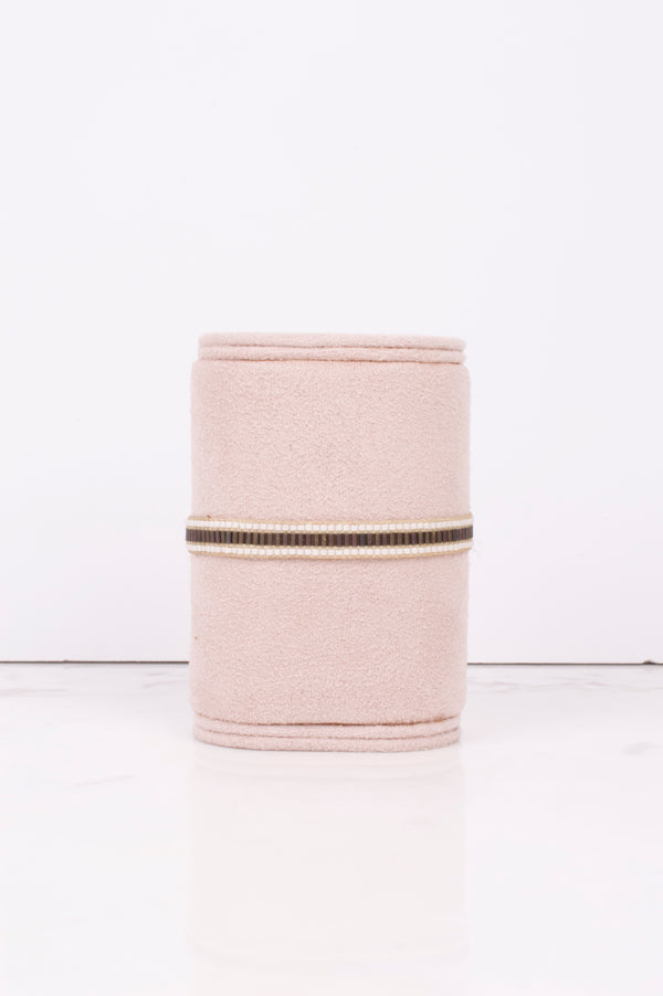 23-0502 PULSERA DESMA BEIGE CON CAFÉ