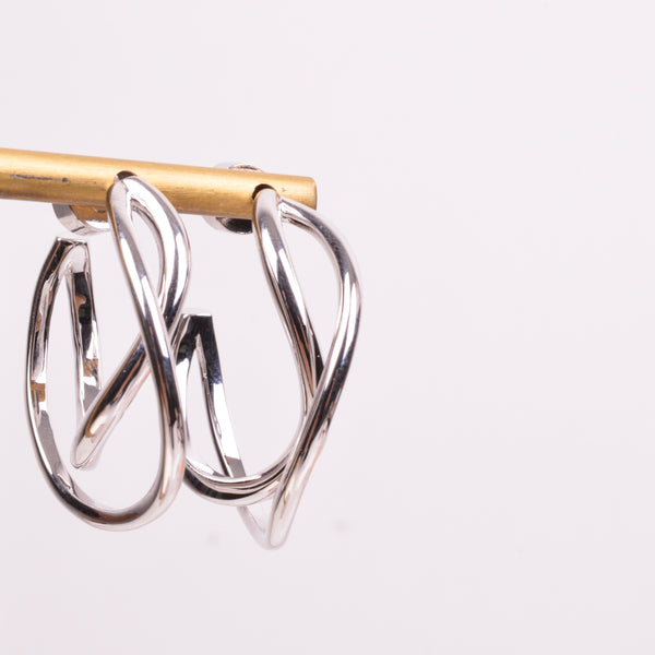 25-73431-P Arracadas irregulares plateado