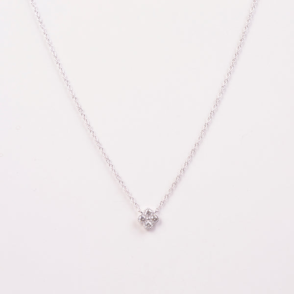 25-81100 Collar clover oro blanco ajustable