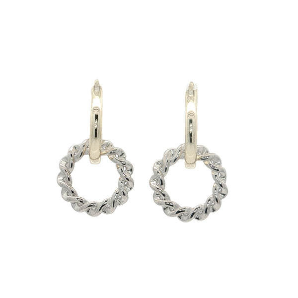 22-04217 Aarracadas torcidas dorado y plateado