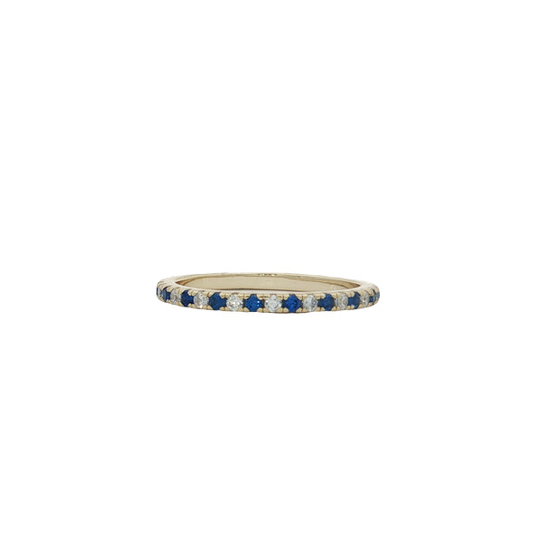 04897 Anillo zirconias azules y blancas talla 7