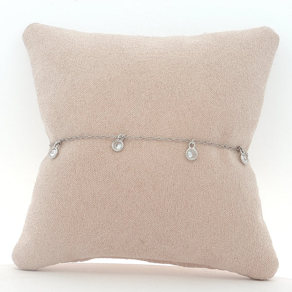 25-1056 Pulsera bezels plateada