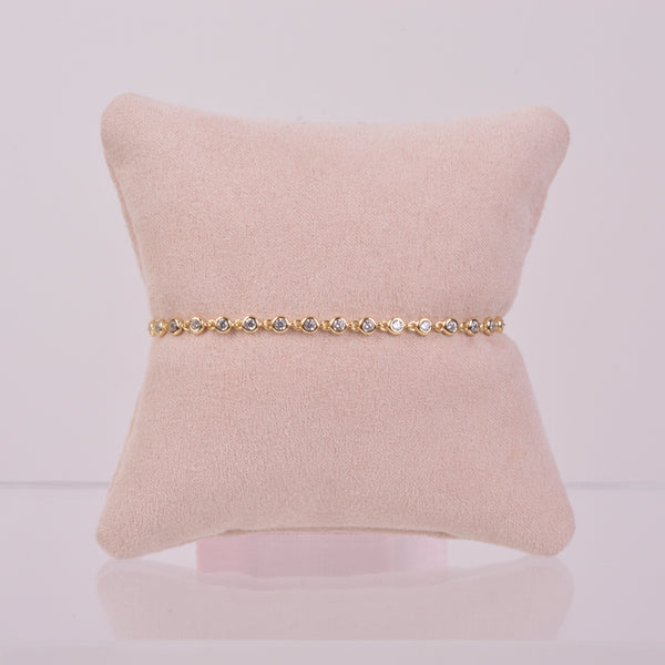 04776 Pulsera bezels dorada