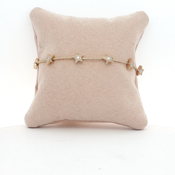 25-0913 PULSERA ESTRELLAS DIAMANTES